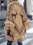 Boho Tassel Sleeves Acrylic Christmas Elk Cloak