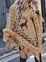 Boho Tassel Sleeves Acrylic Christmas Elk Cloak