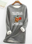 Vintage Crew Neck Letter Pattern Sweatshirt