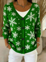 Women Christmas Long Sleeve Comfy Casual Cardigan