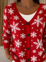 Women Christmas Long Sleeve Comfy Casual Cardigan