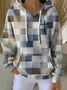 Casual Hoodie Plaid Hoodie