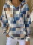 Casual Hoodie Plaid Hoodie