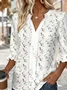 V Neck Half Sleeve Floral Regular Regular Fit Shirt For Women