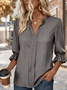 V Neck Half Sleeve Plain Regular Regular Fit Shirt For Women