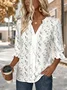 V Neck Half Sleeve Floral Regular Regular Fit Shirt For Women