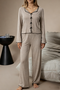 2pcs Leisure Jersey Casual Pajama Set