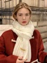 Versatile Korean Style Knitted Wool Christmas Red New Winter High-end New Year Gift Couple Scarf