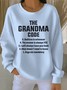 Vintage Crew Neck Letter Pattern Sweatshirt
