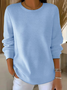 Women Plain Long Sleeve Comfy Casual Printing Sweater