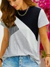 Jersey Casual Striped T-Shirt