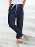 Women Casual Linen & Cotton Straight Pant