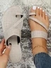 Casual Denim To Ring Slide Sandals