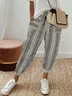 Abstract Stripes Loose Casual Pants