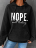 Casual Hoodie Text Letters Hoodie