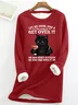 Casual Crew Neck Santa Claus Sweatshirt