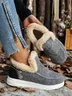 Casual Plain Plush Slip On Flat Heel Comfy Snow Boots