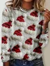 Casual Christmas 3D Print Crew Neck Long Sleeve T-shirt