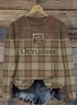 Casual Vintage Hoodie Plaid Print Hoodie