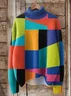 Casual Turtleneck Geometric Sweatshirt