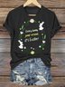 Casual Floral Crew Neck Short Sleeve T-shirt