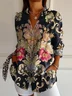 Ethnic Floral Art Print Casual Shirt For Women