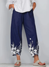 Casual Floral Capris Printing Pant