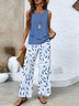 Women Ombre Two-Piece Set Daily Sleeveless Casual Summer Top With Pants Matching Set