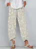 Casual Floral Ankle Pants Pant