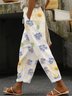Casual Floral Print Comfy Breathable Loose Long Pants