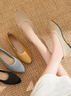 Summer solid color pointed flat shoes for women, casual and breathable, ladies' hollow cloth shoes, French style, no-tiring shoes