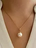 Jewelry Fashion Pearl Pendant Alloy Light Luxury Pearl Earrings Earrings Necklace Set Two-piece Necklace