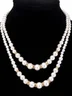 Fashion Imitation Pearl Beaded Necklace Temperament Diamond Double Layer Pearl Sweater Long Chain Necklace