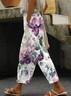 Women Floral Long Pants Casual Spring/Fall Trousers
