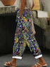 Women Floral Long Pants Casual Spring/Fall Trousers