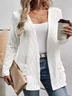Women Spring/Fall Outerwear Casual Plain Long Sleeve Jacket