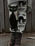 Women Cat Vintage All Season Long Leggings