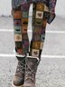 Women Geometric Vintage All Season Long Leggings