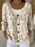 Women Christmas Long Sleeve Comfy Casual Cardigan