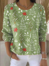 Women Christmas Long Sleeve Comfy Casual Printing Sweater
