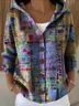 Women Abstract Long Sleeve Comfy Casual Printing Cardigan