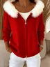 Women Winter Outerwear Casual Christmas Long Sleeve Hoodie Jacket