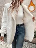 Women Spring/Fall Outerwear Casual Plain Long Sleeve Hoodie Jacket