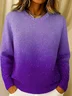 Women Gradient Pattern Long Sleeve Comfy Casual Sweater
