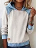 Casual Hoodie Multicolor Block Sweatshirt