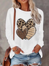 Casual Leopard Crew Neck Long Sleeve T-shirt